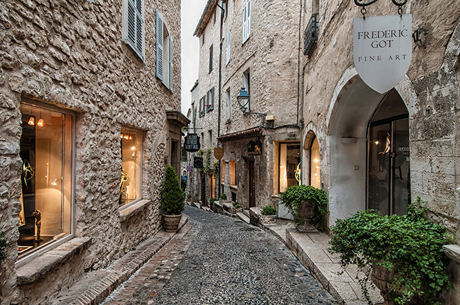The Rue Grande is lined with art galleries and artists’ studios in Saint-Paul-de-Vence