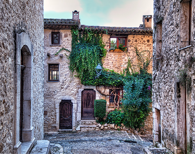 Beautiful sight at just about every corner of the town in Saint-Paul-de-Vence, French Riviera