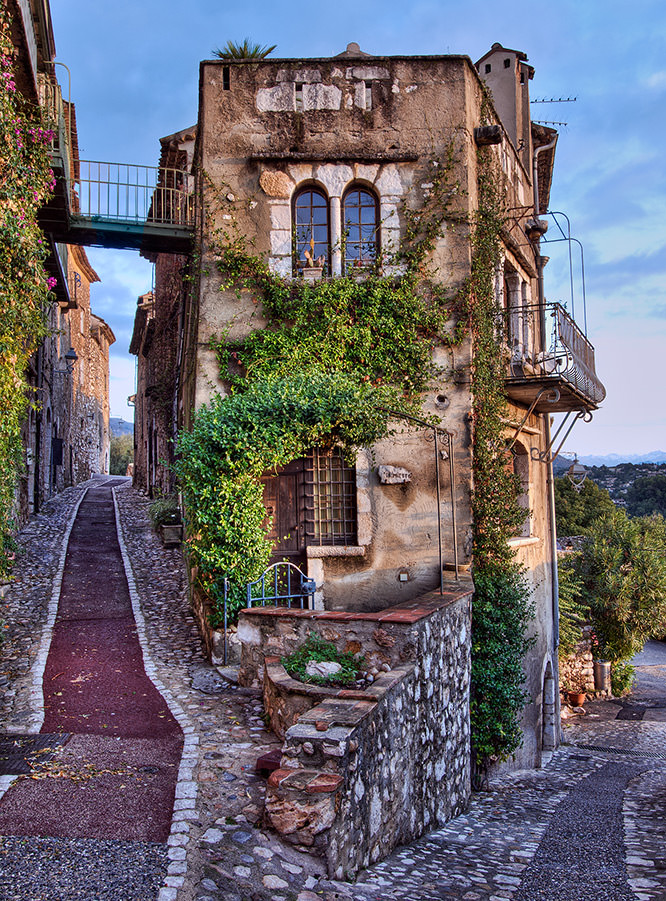 Medieval architecture in Saint-Paul-de-Vence, French Riviera
