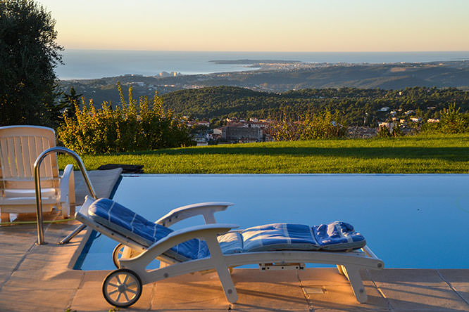 View on Marina Baie des Anges and Cap d'Antibes
