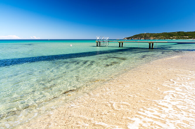 Beach in Pampelonne, French Riviera