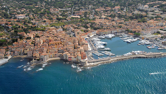 Aerial view of St Tropez