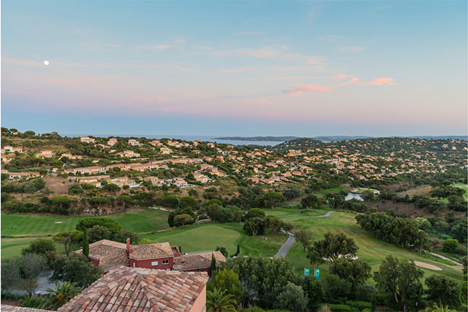 Panoramic View over the bay of Saint-Tropez French Riviera