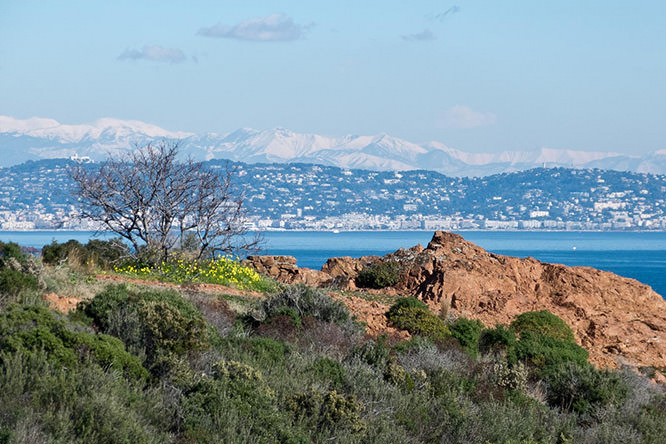 View of the Maritime Alps French Riviera