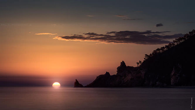 Sunrise in Pointe de l'Aiguille Théoule sur Mer French Riviera