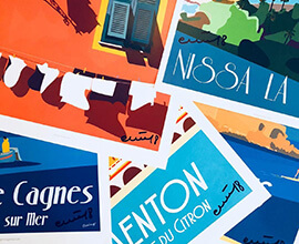 French Riviera Illustrations