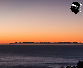 Corsica seen from the French Riviera