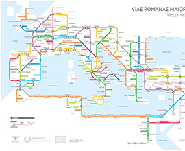 Carte d'Europe avec les noms des villes en romain