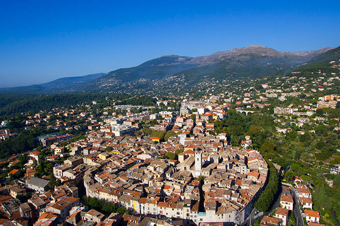 Aerial view of Vence, French Riviera