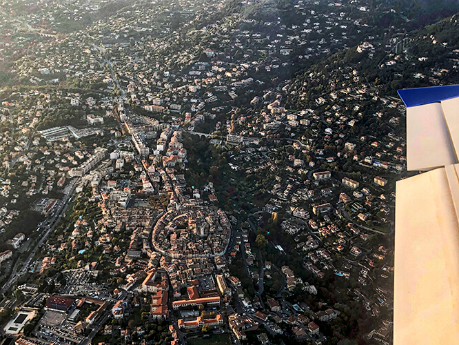 Aerial view of Vence, French Riviera