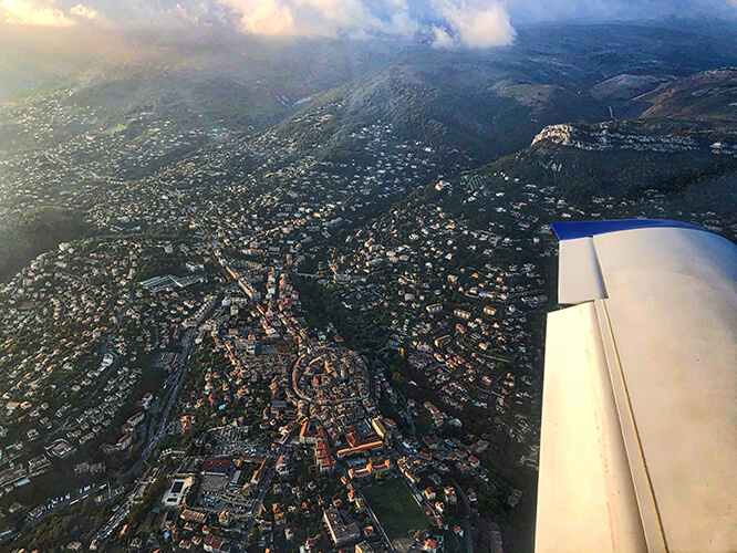 Aerial view of Vence, French Riviera