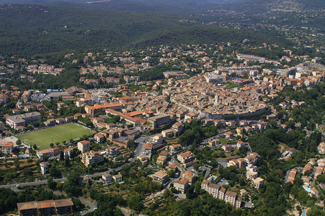 Aerial view of Vence, French Riviera