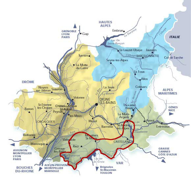 Map of the Verdon