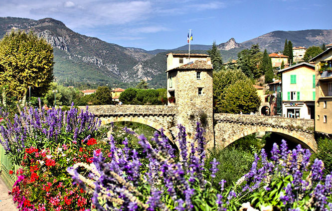 Old listed bridge in Sospel