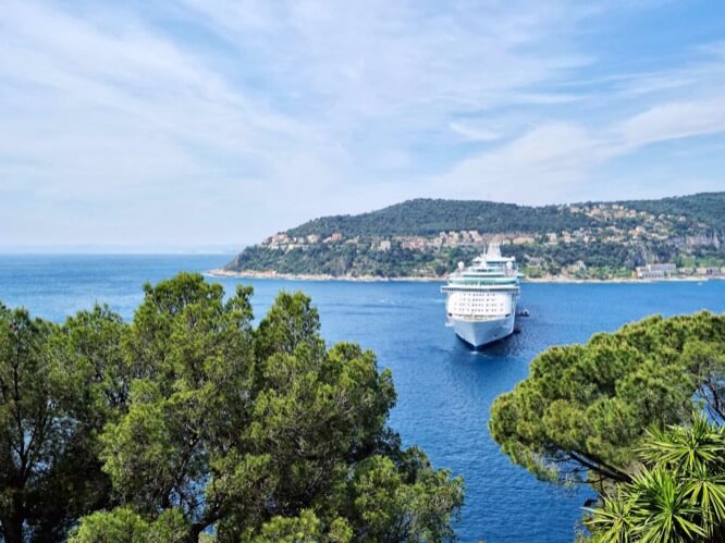 Cruise ship in Villefranche-sur-Mer French Riviera