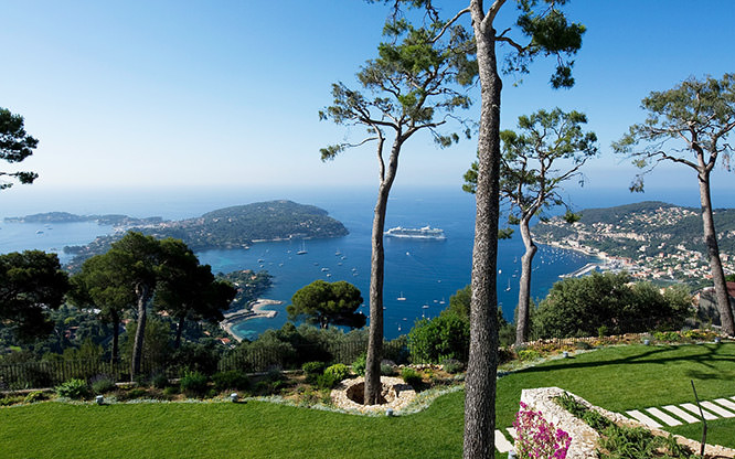 Villefranche-sur-Mer Bay sur Mer from luxurious property French Riviera