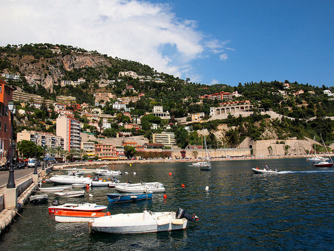East part of Villefranche-sur-Mer village, French Riviera