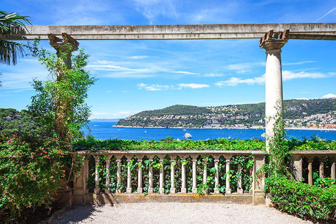 The view of the Bay French Riviera