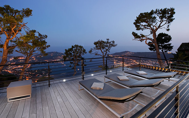 Villefranche-sur-Mer Bay sur Mer from luxurious property French Riviera