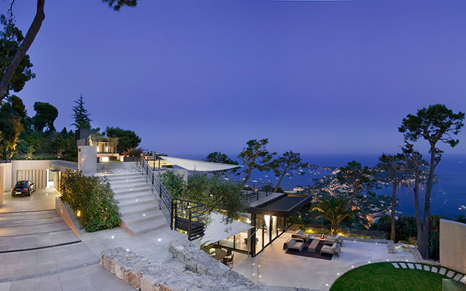 Villefranche-sur-Mer Bay sur Mer from luxurious property French Riviera