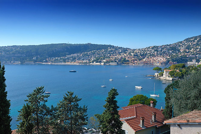 Villefranche-sur-Mer from St Jean Cap Ferrat French Riviera