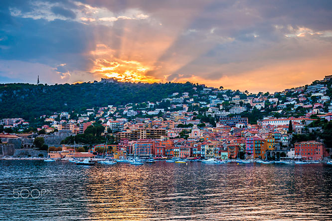Sunset in Villefranche-sur-Mer French Riviera