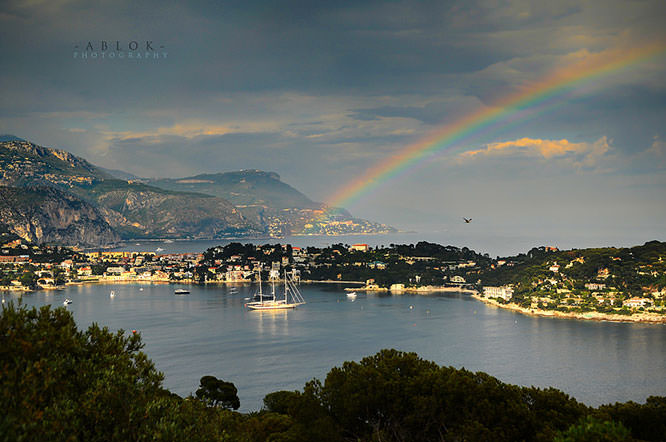 Rainbow in Villefranche-sur-Mer French Riviera