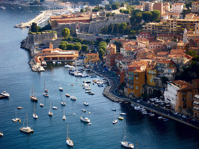 Aerial view of Villefranche-sur-mer