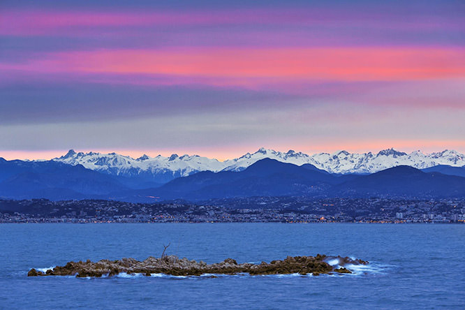 Villeneuve Loubet from Antibes French Riviera