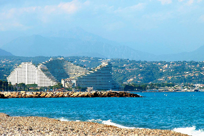 Villeneuve Loubet from Antibes French Riviera