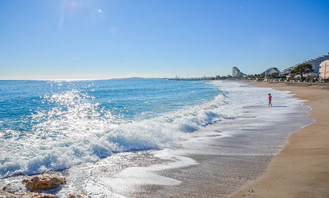 Beach in Villeneuve-Loubet