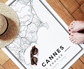 Map of Cannes French Riviera