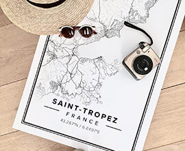 Map of St Tropez French Riviera