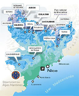Map of Ski Resorts